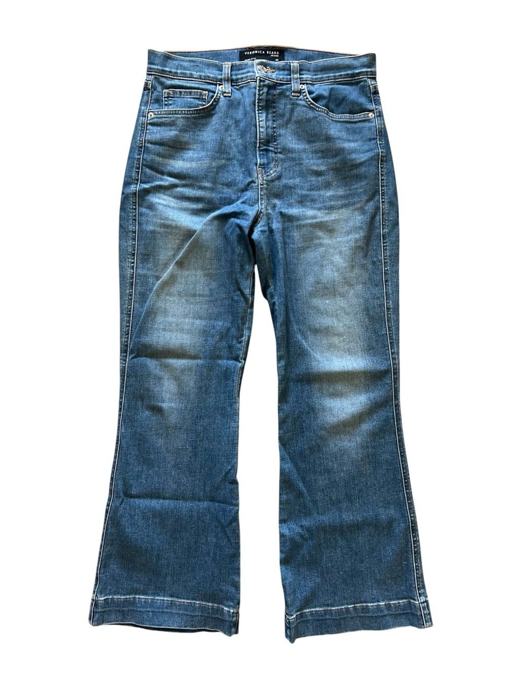 Veronica Beard Carson Ankle Flare High Rise Jean in Juno Wash | Size 30
